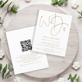Budget Wir machen Gold Script QR Code Hochzeit Ein