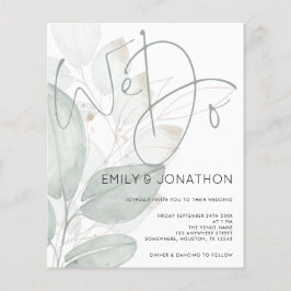 Budget Wir machen Watercolor Foliage Hochzeit Einl
