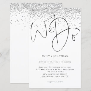 Budget Wir schreiben Silver Glitzer Hochzeit Einla