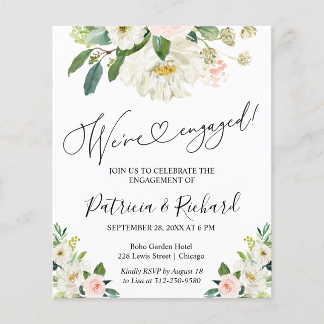 Budget Wir sind eine Verlobte Einladung zu einer e (Vorderseite)