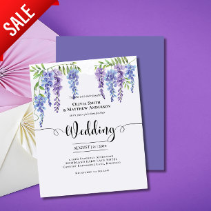 Budget Wisteria Lila Floral Lace Wedding