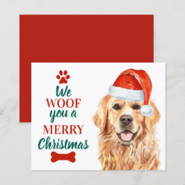Budget Woof Frohe Weihnachten Hund Golden Retrieve