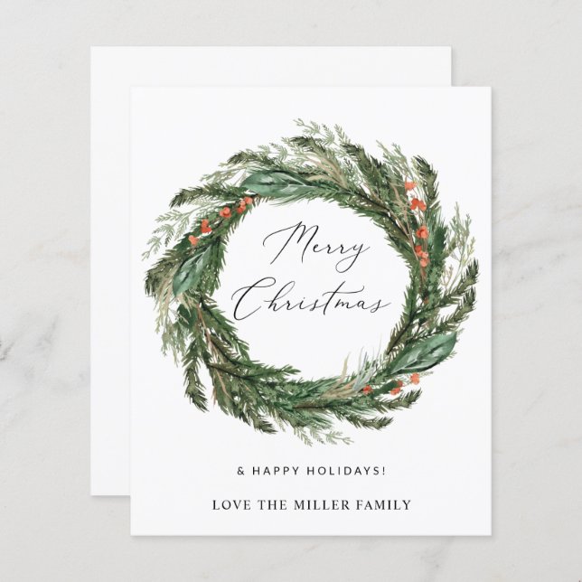 Budget Wreath - Frohe Weihnachten (Vorne/Hinten)