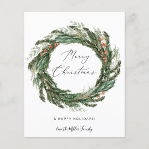 Budget Wreath - Frohe Weihnachten Flyer