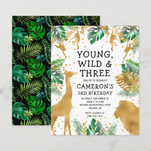 Budget Young Wild 3. Geburtstag Einladung