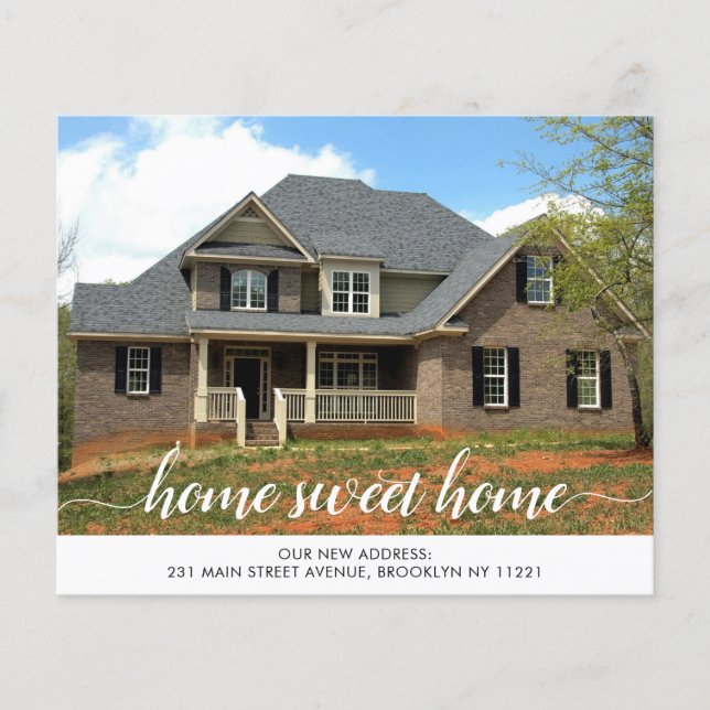 Budget Zuhause Sweet New Address Foto Moving (Vorderseite)