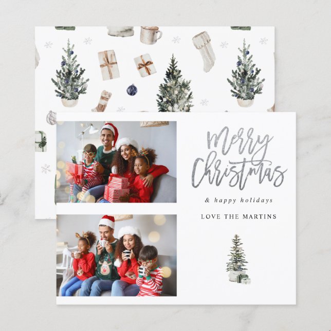 Budget Zwei Foto Weihnachtsbaum Moderne (Vorne/Hinten)