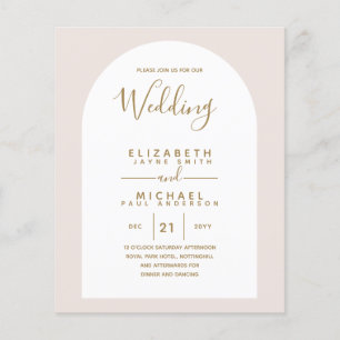 BUDGET Zweisprachig Spanisch Englisch Hochzeit Flyer