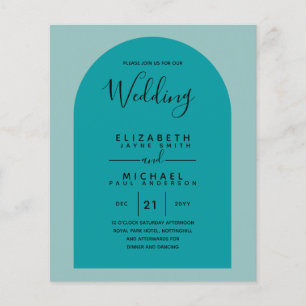 BUDGET Zweisprachig Spanische Hochzeit Englisch Flyer