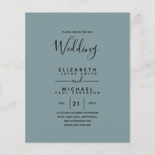 Budget Zweisprachige Spanisch BODA Englische Hochz Flyer