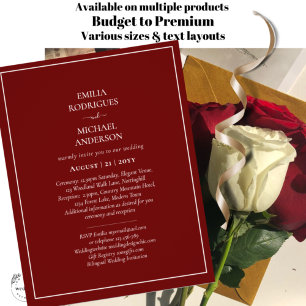 BUDGET Zweisprachiger Hochzeitstext Beidseitig Ein Flyer