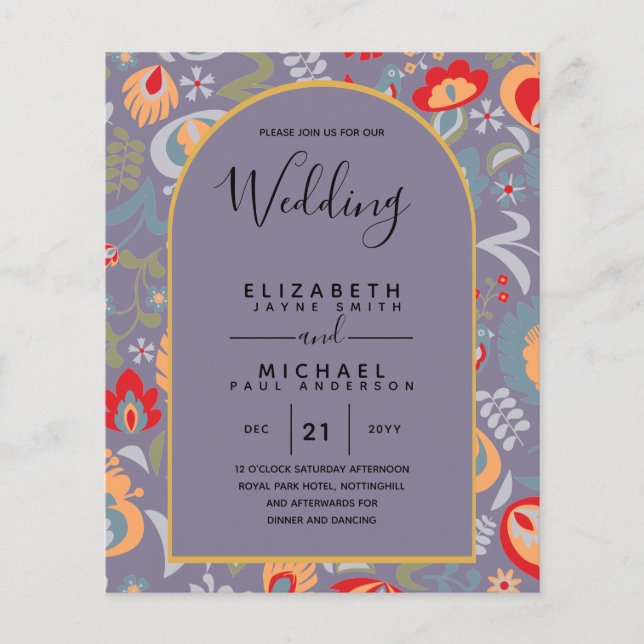 BUDGET Zweisprachiges Spanisches Englisch Boda Wed (Vorderseite)
