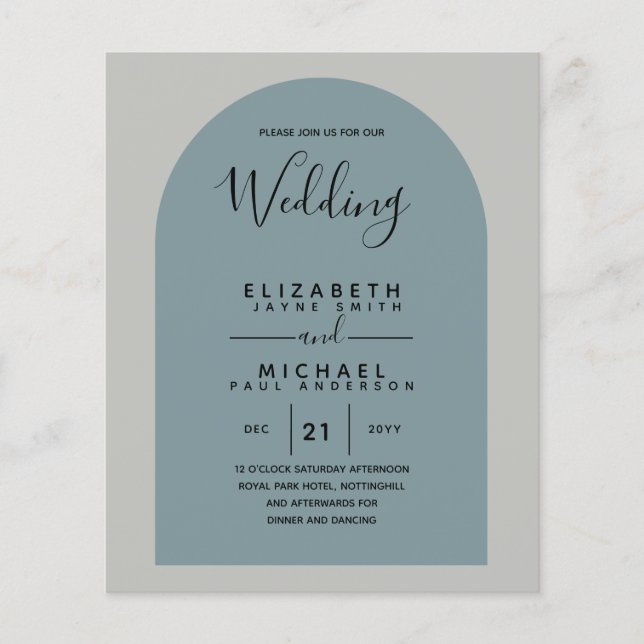 BUDGET Zweisprachiges Spanisches Englisch Boda Wed (Vorderseite)