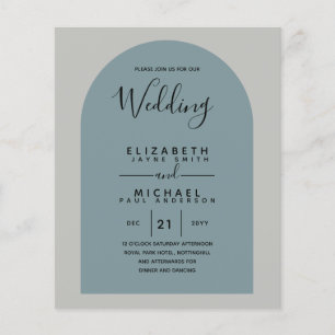BUDGET Zweisprachiges Spanisches Englisch Boda Wed Flyer