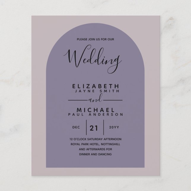 BUDGET Zweisprachiges Spanisches Englisch Boda Wed Flyer (Vorne)