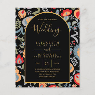 BUDGET Zweisprachiges Spanisches Englisch Boda Wed Flyer