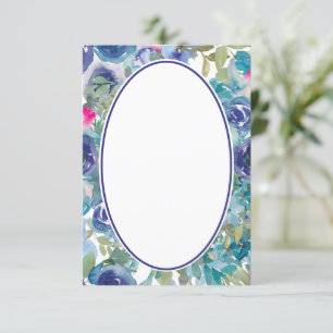 Budgetfreundliches Hochzeitsdesign mit blauem Aqua Einladung
