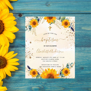 Budgethaufen Sonnenblumen Eukalyptus Gold Glitzer