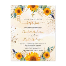 Budgethaufen Sonnenblumen Eukalyptus Goldzwillinge