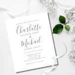 Budgethilfe<br><div class="desc">Diese elegante,  grau-weiße Hochzeitseinladung mit ihren charakteristischen Stilnamen kann mit Ihren Informationen in chic graue Schrift personalisiert werden. Entwickelt von Thisisnotme©</div>