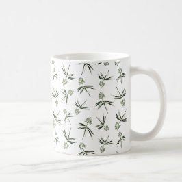 Budgetierung grüner Branchen - nahtloses Muster Ka Kaffeetasse