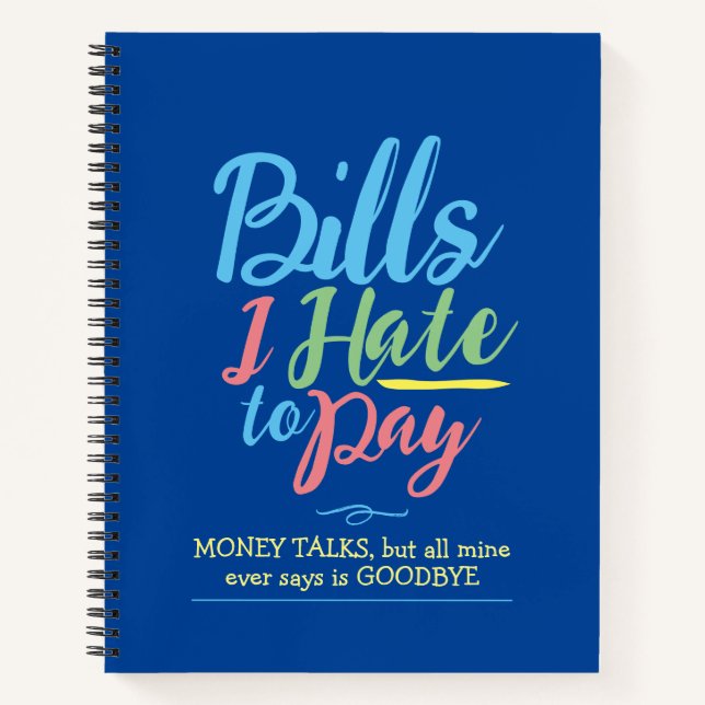 Budgetierung von Bill, der monatlich tägliche Fina Notizbuch (Vorderseite)