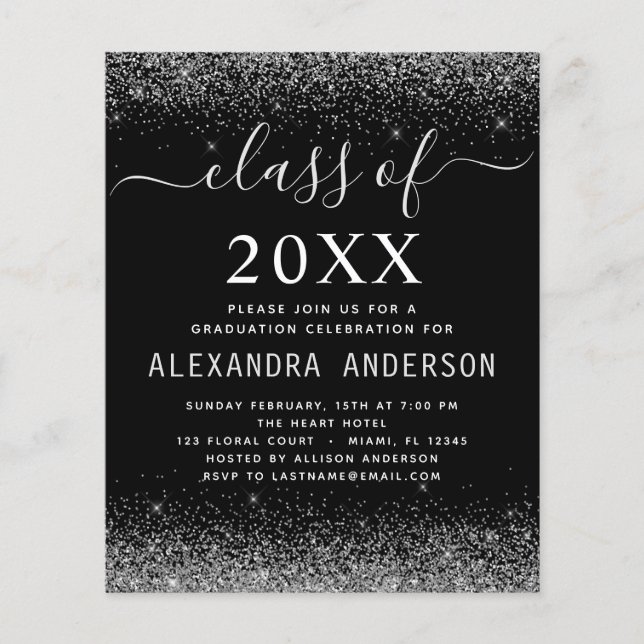 Budgetklasse 2022 Foto Abschluss Silver Black Flyer (Vorne)