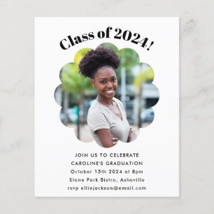 Budgetklasse der Foto Graduation Party 2025 Einlad