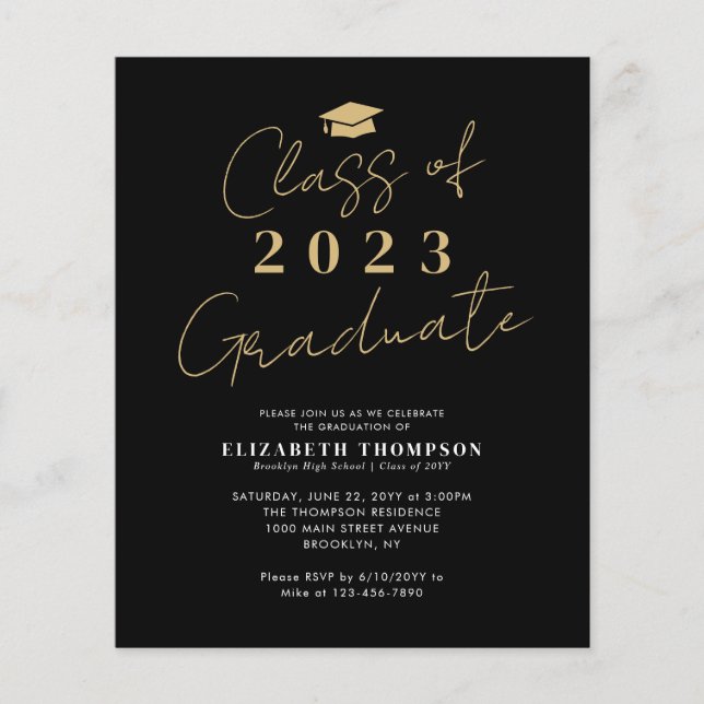 Budgetklasse der Graduate Graduation Party 2023 (Vorderseite)