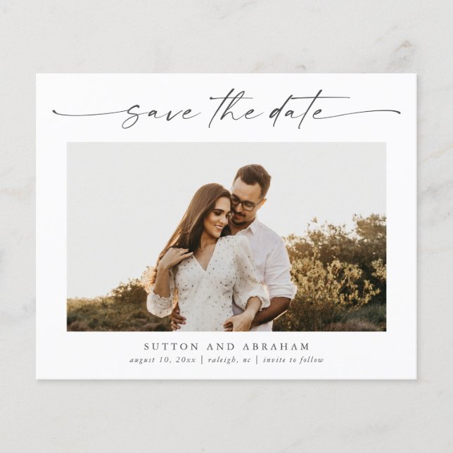 Budgetscript-Hochzeitsskripte Save the Date (Vorderseite)