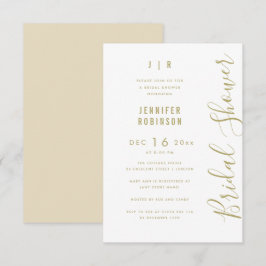 Budgetskript Modernes Brautparty White Einladung