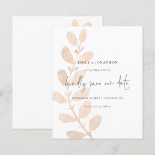 Budgetskript Peach Tinted Foliage Save the Date