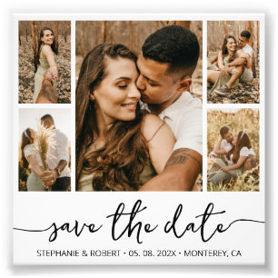 Budgetskripttypografie-Foto Save the Date Fotodruck