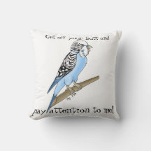 Budgie Achtung Seeker Pillow