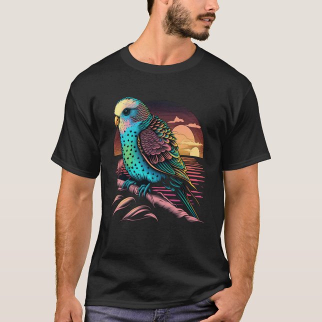 Budgie Beach Budgerigar Parakeet Bird Summer  2 T-Shirt (Vorderseite)