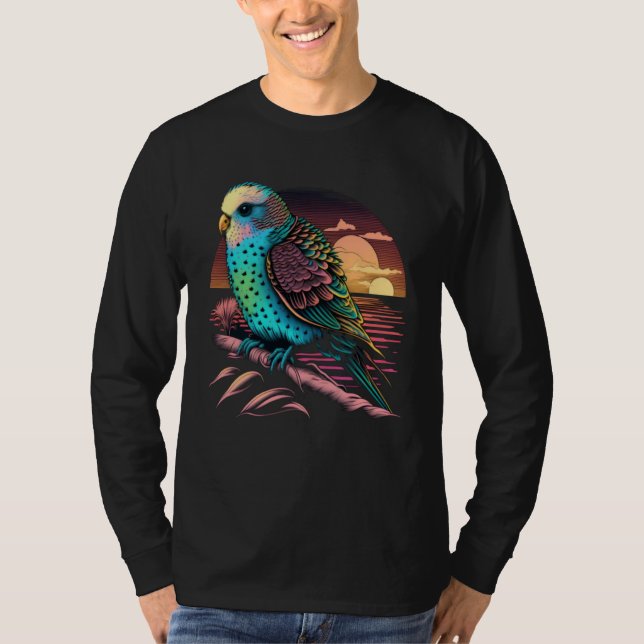 Budgie Beach Budgerigar Parakeet Bird Summer  2 T-Shirt (Vorderseite)