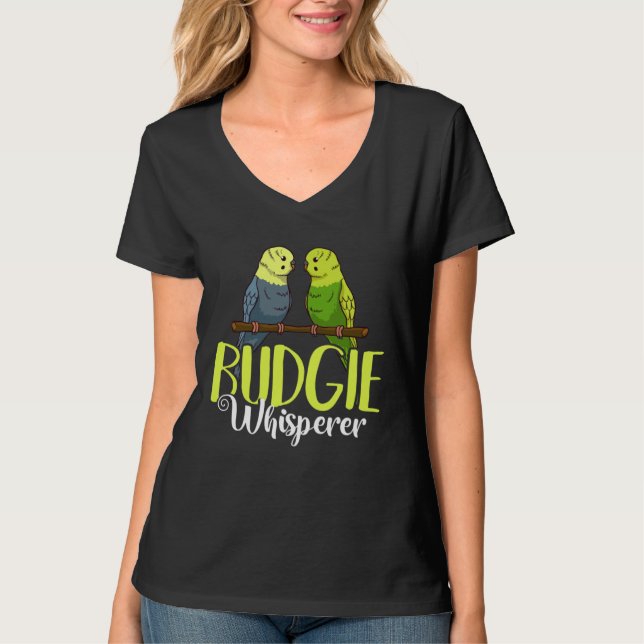 Budgie Bird Budgerigar Parakeet Cage T-Shirt (Vorderseite)