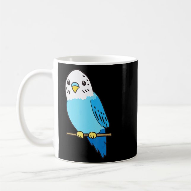 Budgie Bird Parakeet Niedlich Parakeet Blue Kaffeetasse (Links)
