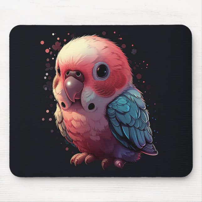 Budgie Bliss in Kawaii Mousepad (Vorne)