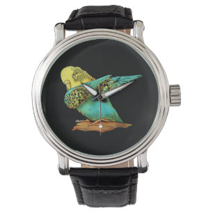 Budgie Budgerigar-Betupfen Armbanduhr