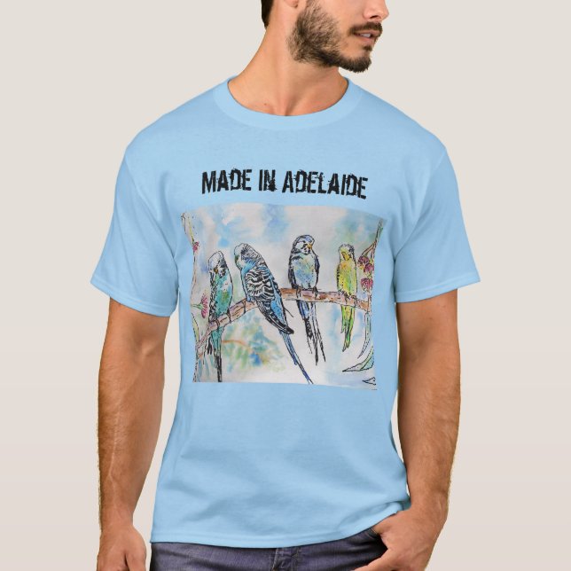 Budgie Budgerigar Bird aus Adelaide T Shirt (Vorderseite)