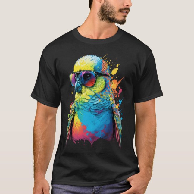 Budgie Budgerigar Parakeet Bird  4 T-Shirt (Vorderseite)