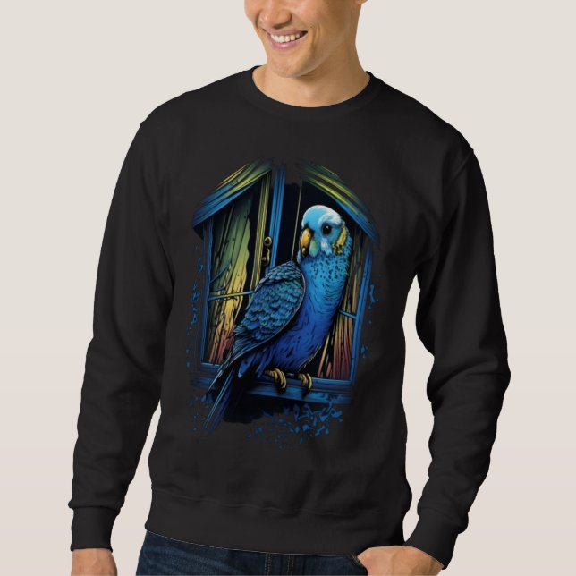 Budgie Budgerigar Parakeet Bird Birdwatching  2 Sweatshirt (Vorderseite)