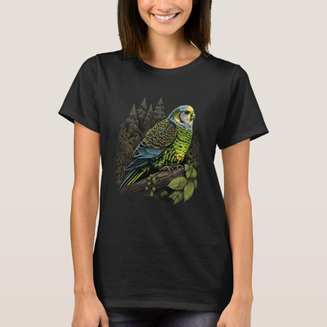 Budgie Budgerigar Parakeet Bird Nature Birdwatchin T-Shirt (Vorderseite)