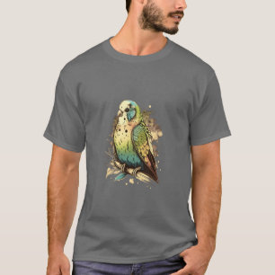 Budgie Budgerigar Parakeet Bird Retro Vintager 80e T-Shirt