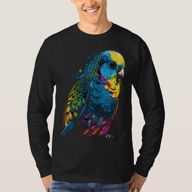 Budgie Budgerigar Parakeet Pet Bird Owner Pop  3 T-Shirt (Vorderseite)