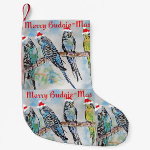 Budgie Budgies Fröhliche Budgiemas Weihnachtsstrum Kleiner Weihnachtsstrumpf