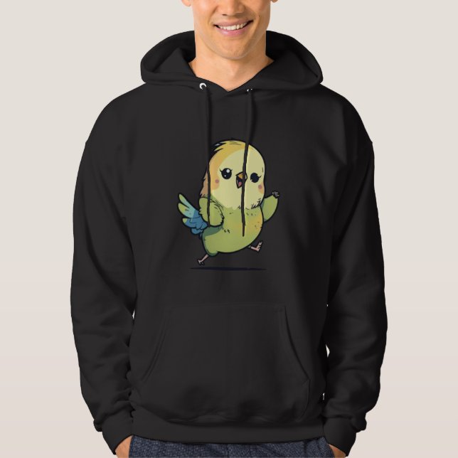 Budgie Dabbing Budgerigar Parakeet Bird Dab Dance  Hoodie (Vorderseite)