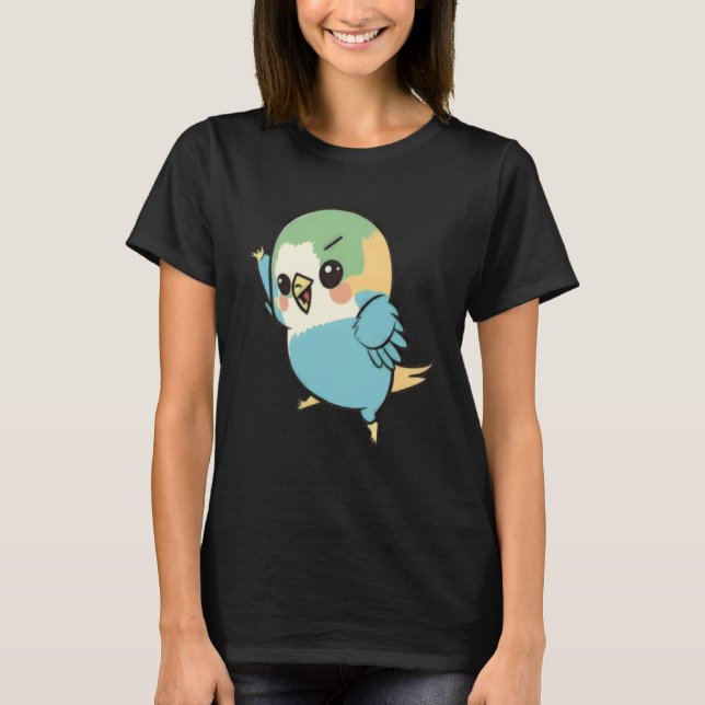Budgie Dabbing Budgerigar Parakeet Bird Dab Dance  T-Shirt (Vorderseite)