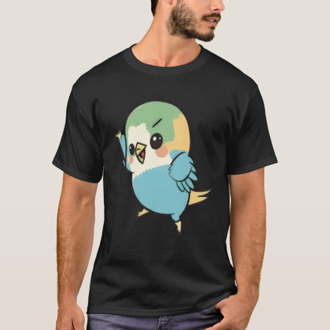 Budgie Dabbing Budgerigar Parakeet Bird Dab Dance  T-Shirt (Vorderseite)
